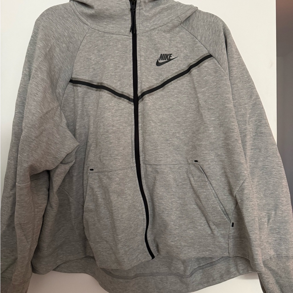 Nike Tech Heather Gray Full-Zip Jacket - image 1